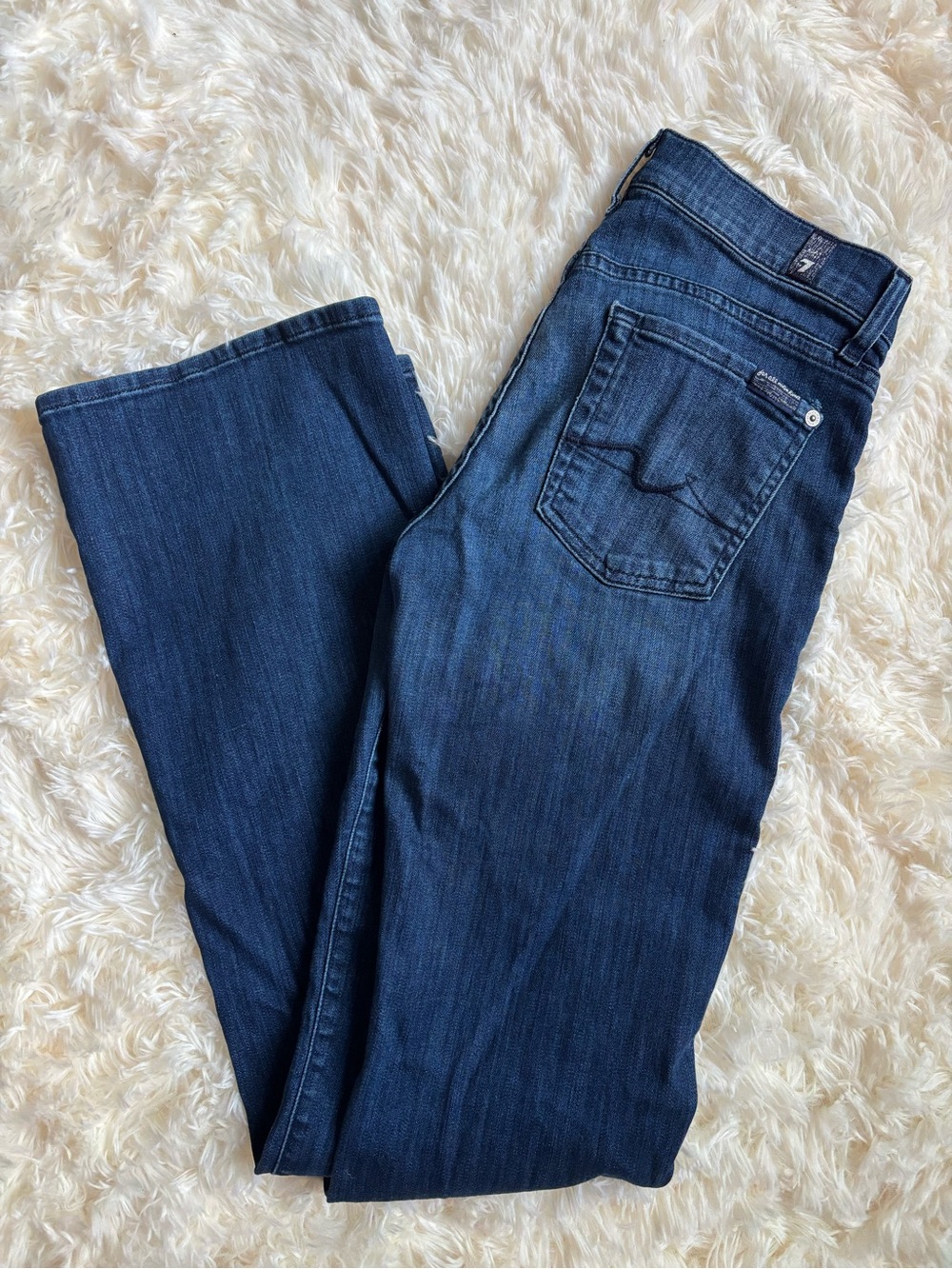 7 For All Mankind Dark Indigo Bootcut Jeans